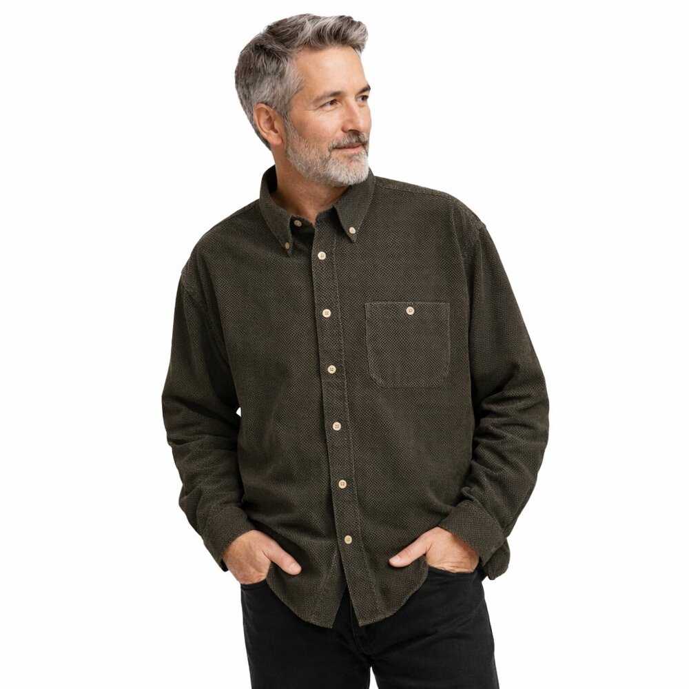 RETREAT VINTAGE CORDUROY MEN'S SHIRT, button down, long sleeves, size XL